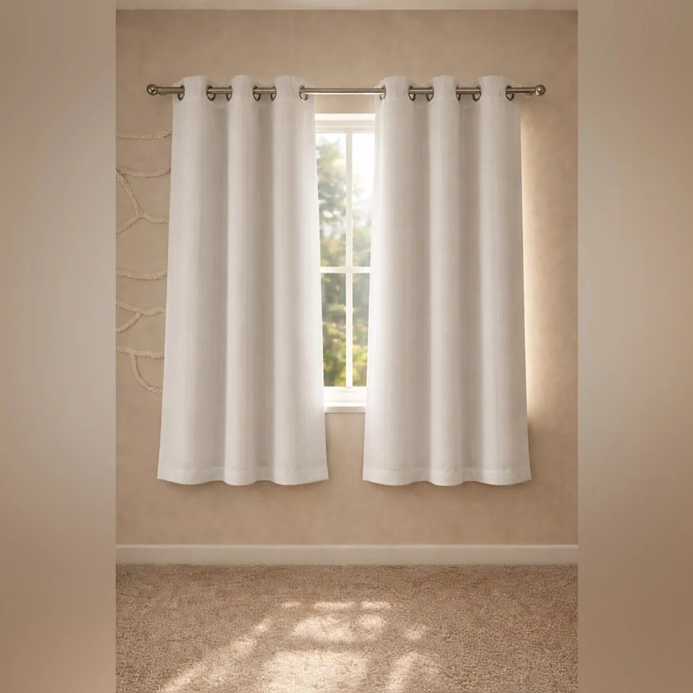 The Big One Classic Cream Curtains. Set of 2. 40W X 63L